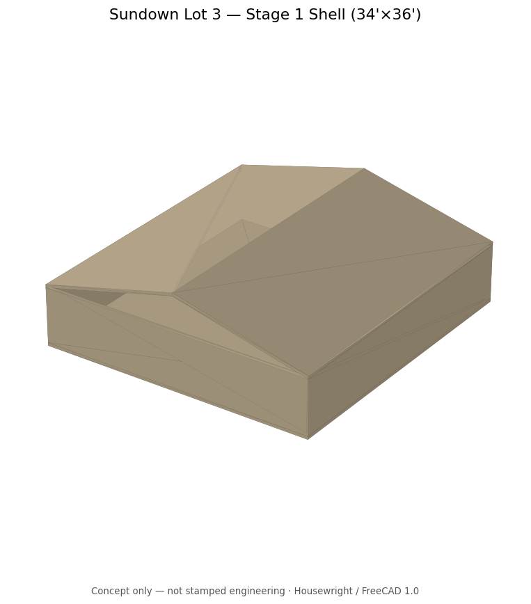 Lot 3 Stage 1 shell