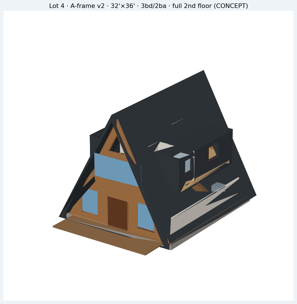 Lot 4 A-frame v2 iso